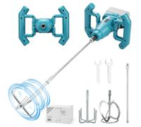 Miscelatore a batteria compatibile con batteria Makita da 18 V (senza | Frullatore manuale multiuso con 920 giri/min e cambio a 6 marce, attacco M12 per pittura e malta per vernici