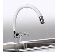 Miscelatore a canna alta flessibile rubinetto orientabile monocomando acciaio