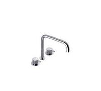Miscelatore a due maniglie a tre fori Vola KV4, cromo lucido, KV4-16