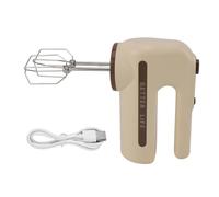 Miscelatore a mano elettrica a cordone domestica, Whisk in acciaio inossidabile a 5 velocità USB Ricarica di uova per forcella per cottura dessert kaki 585G