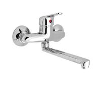 Miscelatore A Muro Milano in Ottone Lavello Cucina con Erogazione Orientabile - : , CONFEZIONE: 1 pz.