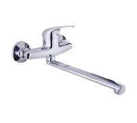 Miscelatore a parete per lavello Sphera leva canna girevole cromato