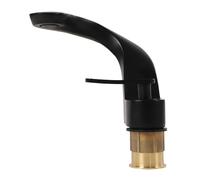 Miscelatore ad arco dal design curvo, elegante rubinetto for cucina e bagno con controllo acqua calda/fredda, corpo in ottone nero opaco