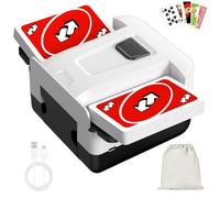 Miscelatore automatico per carte da 1 a 2 mazzi, 2000 mAh, con modalità automatica a un pulsante, miscelatore elettrico per carte con compatibilità per UNO Skip-Bo Phase 10 Blackjack