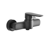 Miscelatore bagno doccia esterno nero opaco, in ottone con leva monocomando, serie ERIKA