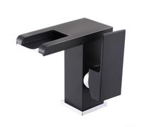 Miscelatore Bagno in Rame con Luce LED Termica(Black) | Getto a cascata ampio, LED cambia colore, controllo temperatura preciso, design moderno nero