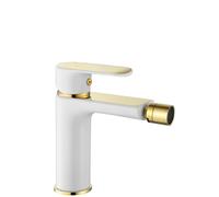 Miscelatore bidet appoggio BLOOM bianco/oro REA-B9930