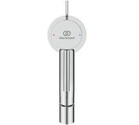 Ideal Standard - Ceraline, Miscelatore monocomando bidet, Rubinetto bidet con cartuccia FirmaFlow, Con asta di comando e piletta, Easyfix, Cromato