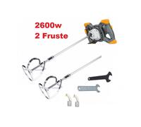 Miscelatore cemento e malta 2600w Velocità variabile 2 Fruste + 2 Spazzole
