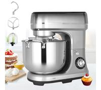 Miscelatore con base da 2000 W con ciotola in acciaio inox da 10 litri e controllo a 6 velocità, ideale per cuocere torte, uova e panna
