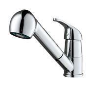 Miscelatore Cucina con Doccetta Estraibile, Rubinetto Girevole 360°, Doppia Funzione Doccia e Jet, Cromato Florenzi Rubinetterie + 1 Doccetta Ricambio Omaggio