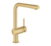 miscelatore cucina Grohe Minta con doccetta estraibile a 2 getti, finitura oro spazzolato - 30274GN0