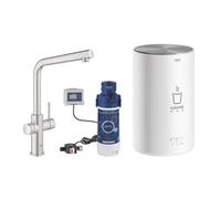 miscelatore cucina Grohe Red Duo supersteel con bollitore 4 litri - 30327DC1