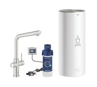 miscelatore cucina Grohe Red Duo supersteel con bollitore 7 litri - 30325DC1