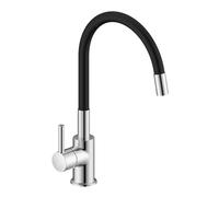 Miscelatore cucina lavello e lavanderia nero canna alta orientabile snodata Snak