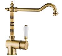 Miscelatore cucina Plados monocomando MIXOLD"Old Fashion" con canna girevole e leva laterale - Bronzo antico