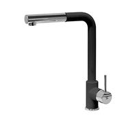 Miscelatore cucina Plados monocomando VEMIXEXTL con canna a 90° e doccia estraibile - Nero metal