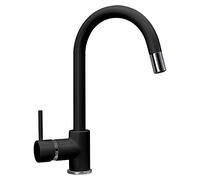 Plados Rubinetto Cucina Miscelatore con Doccetta Estraibile Monocomando in Ultragranit colore Black Matt UG70 - PUNTOBPEX