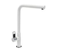Miscelatore cucina Plados VENMIXL monocomando canna a 90° - Bianco Latte