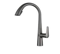 Miscelatore Cucina, Rubinetto Da Cucina Estraibile Rubinetto for Lavello for Lavabo A Prova Di Spruzzi Di Alta Qualità In Rame Pieno, Ullo Nascosto Girevole Caldo E Freddo(Gun gray)