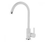 Miscelatore Cucina Rubinetto Monocomando Lavello Elleci Bianco Titano MGKC0168