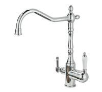 Miscelatore Cucina Vintage Rubinetto Lavello Cucina 3 Vie Cromato Rubinetto per Depuratore Acqua a Doppia Leva Rubinetti Cucina