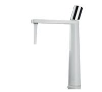 Miscelatore da bagno Rubinetto for lavabo da piano, Rubinetto monoforo con supporto singolo, Rubinetti for lavabo nero dal design nuovo for bagno Alto per lavelli per roulotte e case(SLT184L-WS)