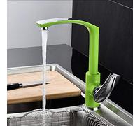 Miscelatore da Cucina monocomando in Stile Europeo - Acqua Calda e Fredda, in Ottone Cromato, Disponibile nei Colori Verde/Bianco/Nero/Arancione/Rosso - Rubinetto Girevole per lavello con ma