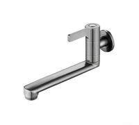 Miscelatore da cucina, montaggio a parete prolungato, singolo lavello da cucina, scopino, piscina, rubinetto, girevole, rubinetto per acqua fredda, per cucina e piscina (20 cm)