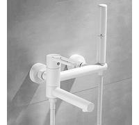 Miscelatore da parete per vasca da bagno con soffione e tubo, design a leva singola per un comodo bagno e doccia