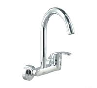 Miscelatore di acqua fredda e calda del rubinetto della cucina fissato al muro d'ottone per uso efficiente della cucina