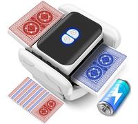 Miscelatore di carte elettrico, mixer automatico per carte, USB con batteria da 2600 mAh, mixer per 1-2 mazzi di poker uniforme e non bloccato, shuffler di carte per UNO, Romme