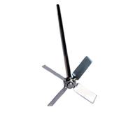 Miscelatore di dischi in acciaio inossidabile, Disco di dispersione con barra agitazione da laboratorio a quattro lame in acciaio inossidabile 304, asta 100-600 mm, foglie 40-100(Stainless rod 200mm)