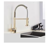 Miscelatore di lavandino in ottone rubinetto da cucina cromata con spruzzatore a tiraggio calda e fredda tocca di acqua nera finitura moderna design moderno per cucina e bar Aqiong