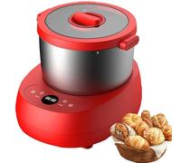 Miscelatore di pasta a spirale automatica elettrica, pasta per pizza da 5 litri, miscelatore di farina in acciaio inossidabile, macchina per impasto per impasto multifunzionale red