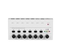 Miscelatore DJ, 4 6 8 Canali Mini Mixer Audio Stereo Di Linea Portatile A Bassissimo Rumore For La Registrazione Apparecchiature(MX6-White)