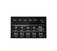 Miscelatore DJ, 4 6 8 Canali Mini Mixer Audio Stereo Di Linea Portatile A Bassissimo Rumore For La Registrazione Apparecchiature(MX4-Black)