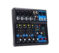 Miscelatore DJ, Mixer a 6 canali Console di missaggio portatile Interfaccia USB Ingresso computer 48 V Phantom Monitor Registrazione(AS-08)