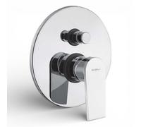 Miscelatore doccia a incasso con deviatore in ottone cromato New Detroit