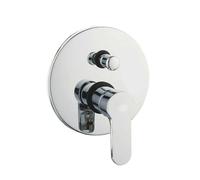 Miscelatore Doccia Ad Incasso Da Parete Con Deviatore Rubinetto Monocomando Cromato - : , CONFEZIONE: 1 pz., Finitura-: Cromo Lucido