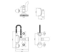 Miscelatore doccia-bagno di Beverley