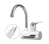 Miscelatore elettrico caldo/freddo Rubinetto for riscaldamento istantaneo da 3000 W for acqua calda con rotazione a 360 gradi,Anticorrosione(Plug B)