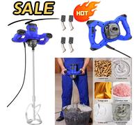 Miscelatore Elettrico per Calcestruzzo 2600W, Agitatore Manuale a 6 Velocità con Asta M14 - Per Vernici, Malta, Intonaco, Cemento