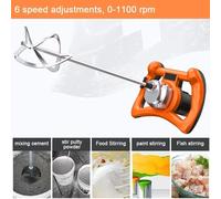 Miscelatore elettrico per cemento 220V Miscelatore per malta cementizia per vernice Miscelatore per rivestimento ad alta potenza con velocità regolabile a 6 marce