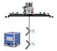 Miscelatore Elettrico Per Cisterne 2100W - Agitatore Per Vernici Commerciale, Velocità Regolabile 200-3000 Giri/min, Reversibile, Supporto Telescopico Per IBC E Fusti(B)