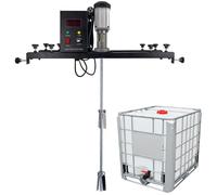 Miscelatore elettrico per serbatoio da 980 W, agitatore IBC, miscelatore per vernice commerciale da 1 tonnellata con supporto, attrezzatura di miscelazione della vernice per agitatore solvente