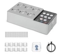 Miscelatore elettrico per tatuaggi, 3 modalità di velocità, 8000-11000 giri/min, include 10 tazze e 200 aste magnetiche, miscelazione efficiente dei pigmenti per tatuatori