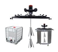 Miscelatore elettrico per vernice da 3000 W, miscelatore IBC da 1000 litri, asta di agitazione in acciaio inox da 900 mm, 70 ~ 125 cm regolabile, per mescolare vernice, rivestimento, colla, cemento