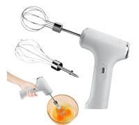 Miscelatore elettrico senza fili portatile - Sbattitore alimentare ricaricabile con 2 accessori in acciaio inox | Miscelatore da cucina compatto per uova, crema, burro, pasta, formaggio, apparecchio