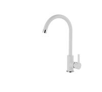 Rubinetto Miscelatore Cucina Elleci canna alta monocomando Bianco MGKC0168
